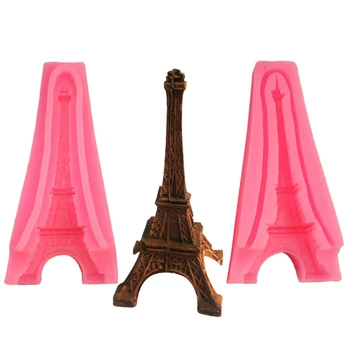 

3D Paris Eiffel Tower Cake Fondant Mold Silicone Gum Paste Sugar Craft Mold Polymer Clay Epoxy Resin Mold Candle Mould