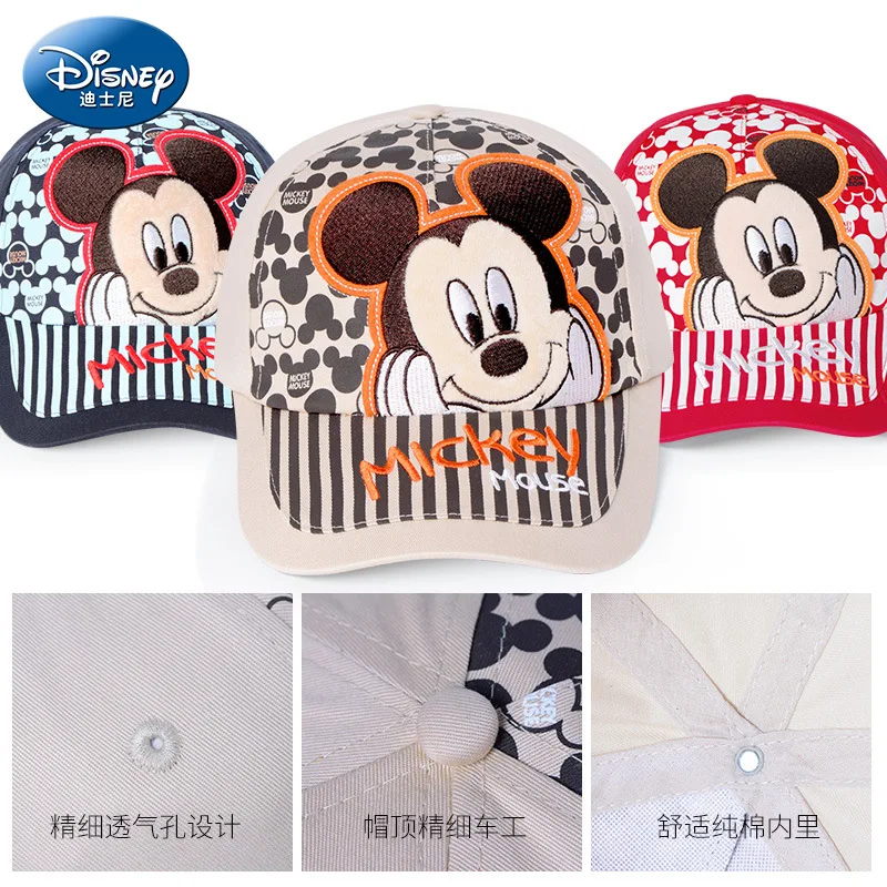 Детские шапки для девочек и мальчиков от disney, Детская кепка для девочек, бейсболка, солнцезащитная Кепка для малышей, хлопковая пляжная кепка с Микки и Минни Маус, новинка года