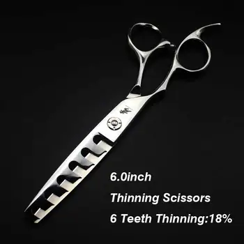 

6.0inchs Freelander LEFT handed 6TOOTH Japanese Stainless Steel Texturizing Shear