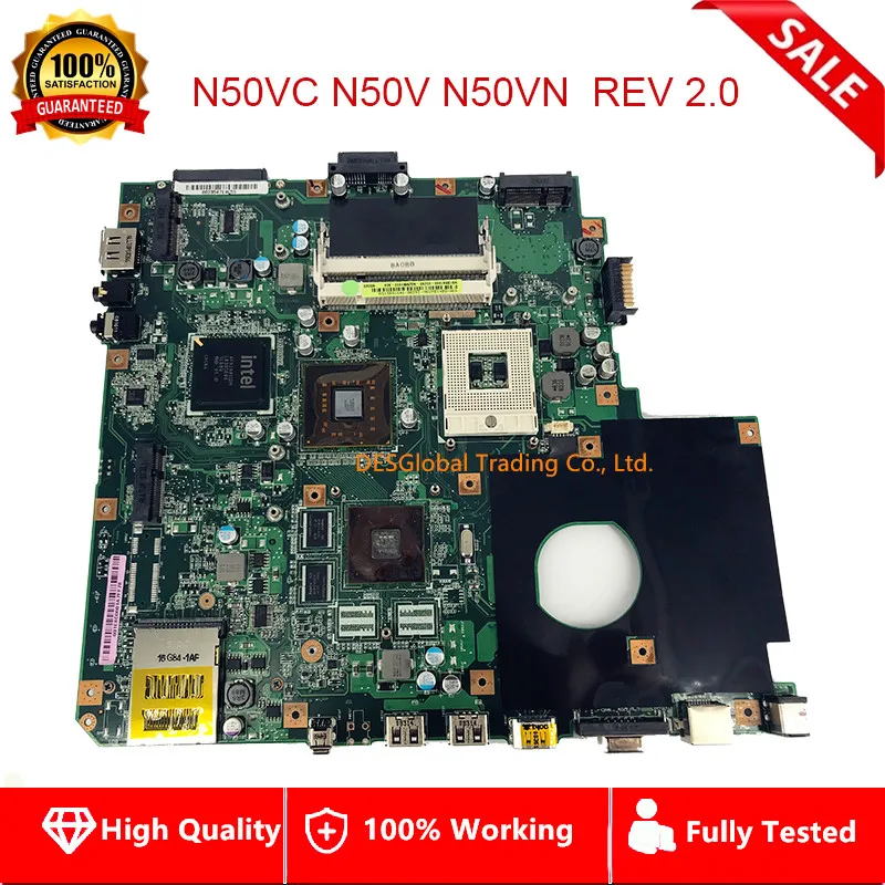 

N50VC 4 RAM Slots mainboard REV 2.0 For ASUS N50VC N50V N50VN Laptop motherboard PM45 DDR2 Fully Tested Fast Shipping
