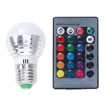 

1PC Light Bulb 3W Screw Base E27 Color Changing Light for Bar Party KTV