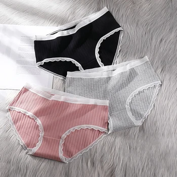 

New Arrivas 2020 Solid Women's Panties Rib Cotton Panty Comfort Underwear Briefs For Ladies Sexy Panty Intimates XXL XXXL 4XL