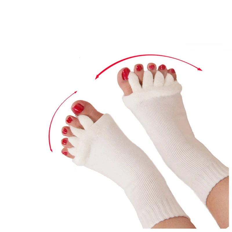 1 Pair Five Toe Socks Orthotics Separators For Toes Bunion Corrector Orthopedic Hallux Valgus Posture Correction Ectropion Corre