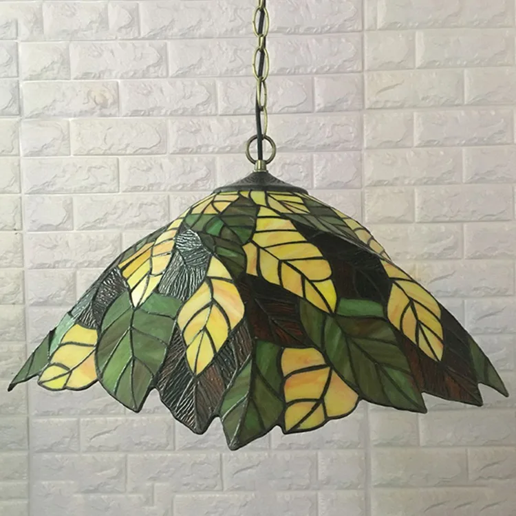 

Tiffany Pendant Lights Flower Led Stained Glass Pendant Lamp Suspension Luminaire Color Glass Living Room Hang Lamp luminaire