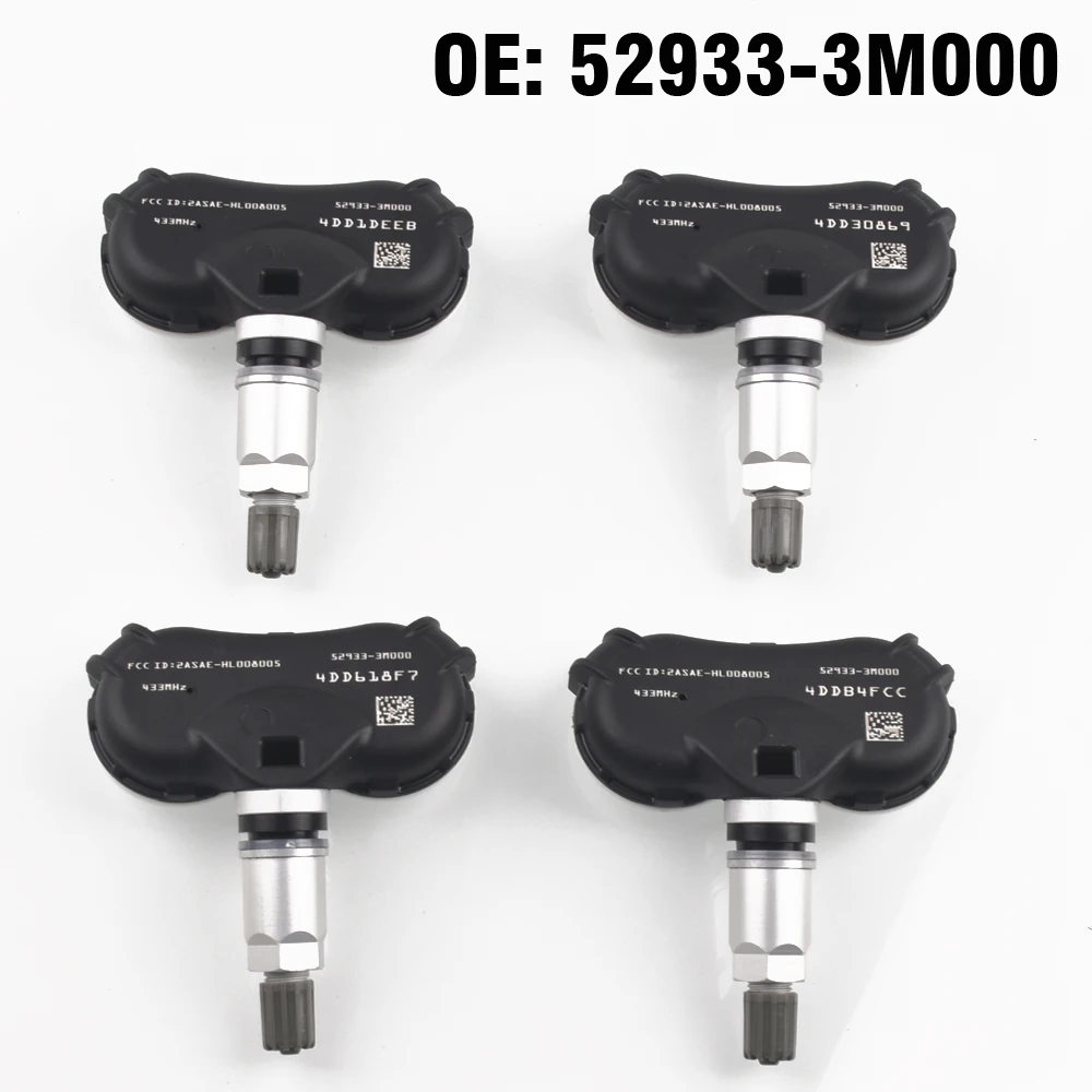 4PCS Car Tire Pressure Monitor Sensor TPMS 529333M000 for For Hyundai C-Green Centennial Elantra Equus Genesis I40 ix35 Tucson
