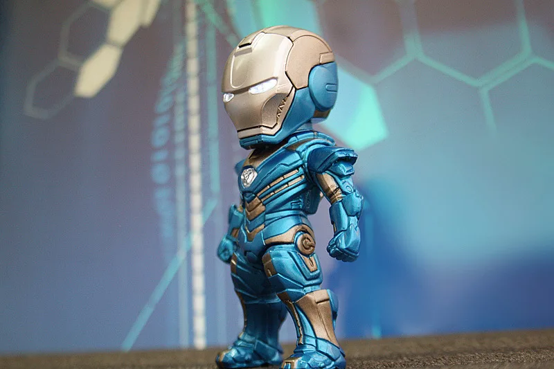 Yaya Аниме Железный человек Ironman1-9 поколение Железный человек 6-Set Люминесцентная капсула игрушка Гараж Комплект