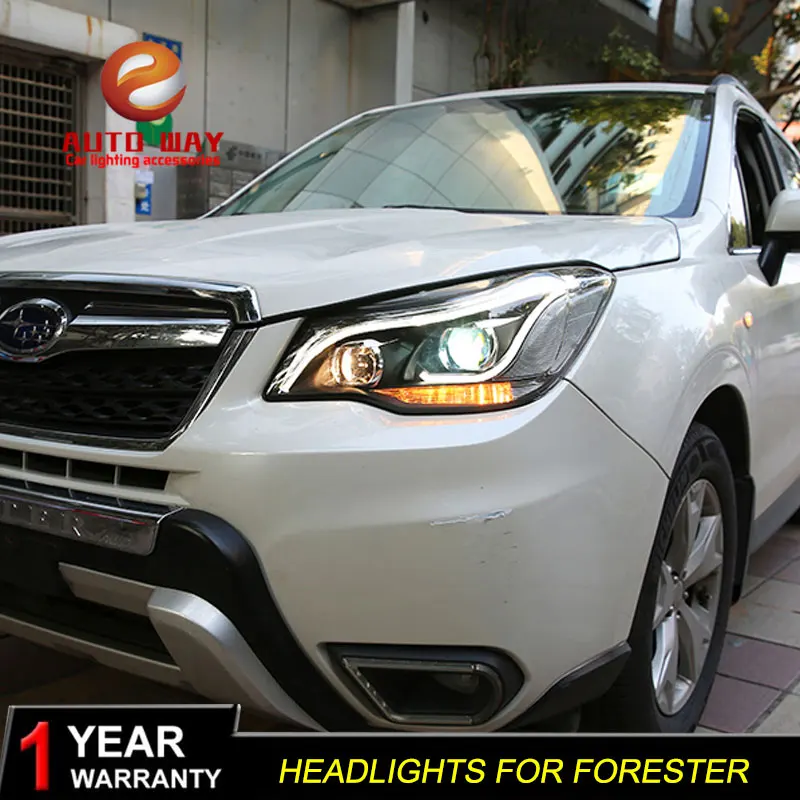 Чехол для стайлинга автомобиля Subaru Forester 2013 2014 фары светодиодный ные линзы DRL с
