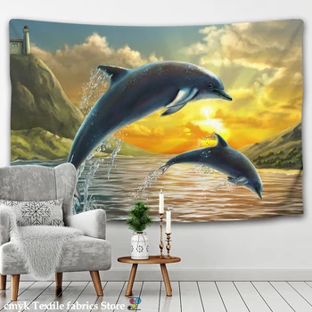 

Bermuda tapestry wall hippie ocean witchcraft boho decoration home decor tapiz wall whale tapestry