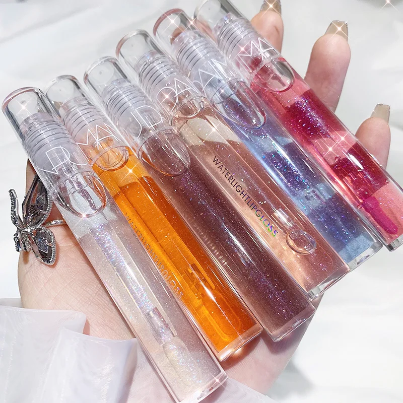 

Liquid Mirror Half Transparent Lip Gloss Glaze Wet Crystal Jelly Liquid Lipstick Moisturize Shimmer Lip Oil Tint Care Makeup New
