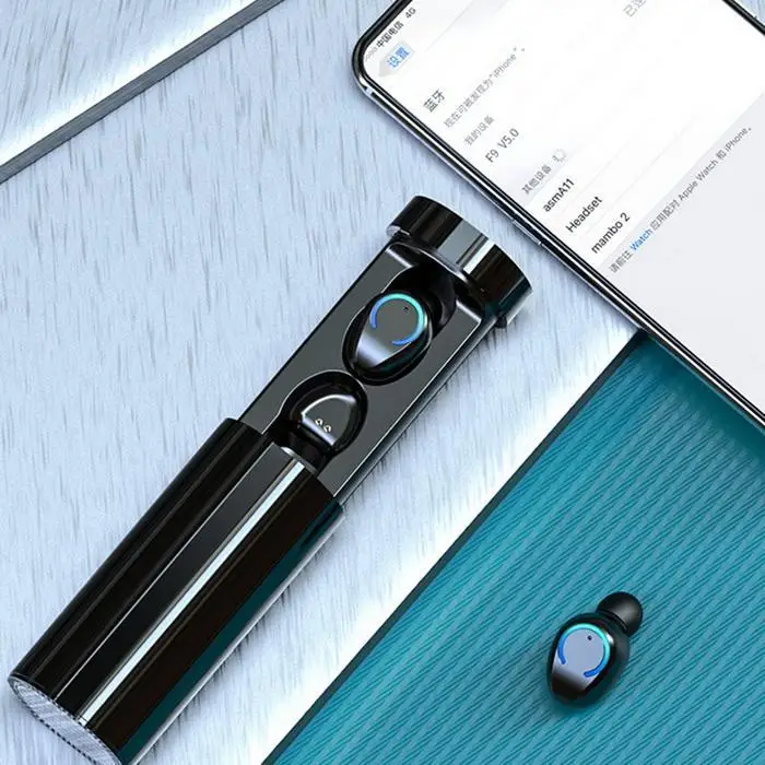 Bluetooth Wireless Headset Waterproof Sports Earphones 20-20000Hz LED Yes Display 300mAh Charging 50mAh Case