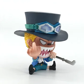 

One Piece Childhood sabo Luffy Ace Chopper Sanji Roronoa Zoro GK Q Sitting Ver. Bottle Hugging PVC Action Figure Model Toy