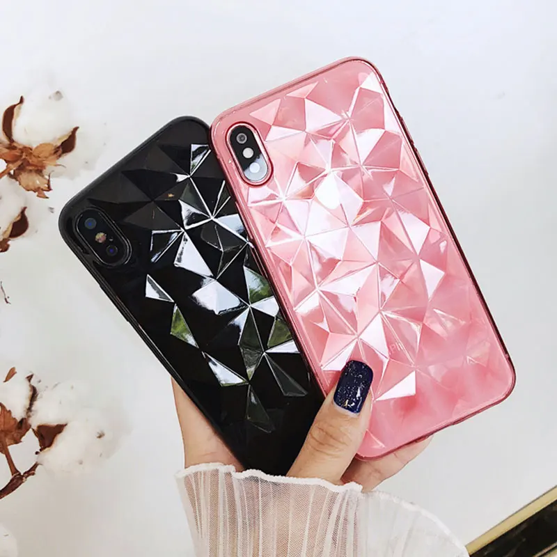 Роскошный прозрачный мягкий чехол из ТПУ с 3D бриллиантами для iPhone 5 6 6S 7 8 Plus X чехлы