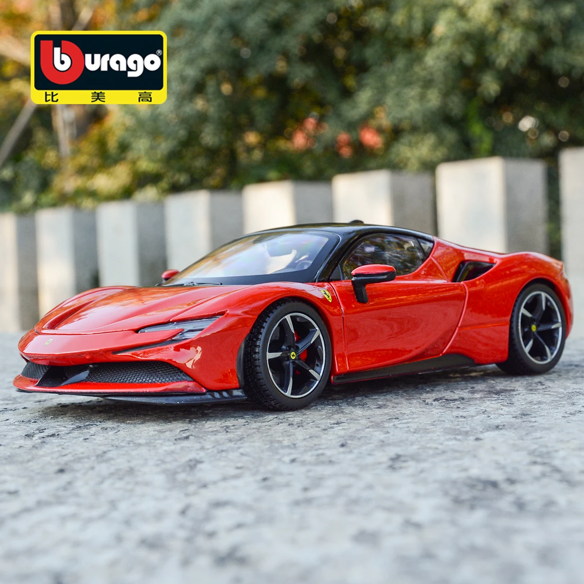 Bburago 1:24 Ferrari SF90 Stradale Sports Car Static Die Cast Vehicles Collectible Model Toys | Игрушки и хобби