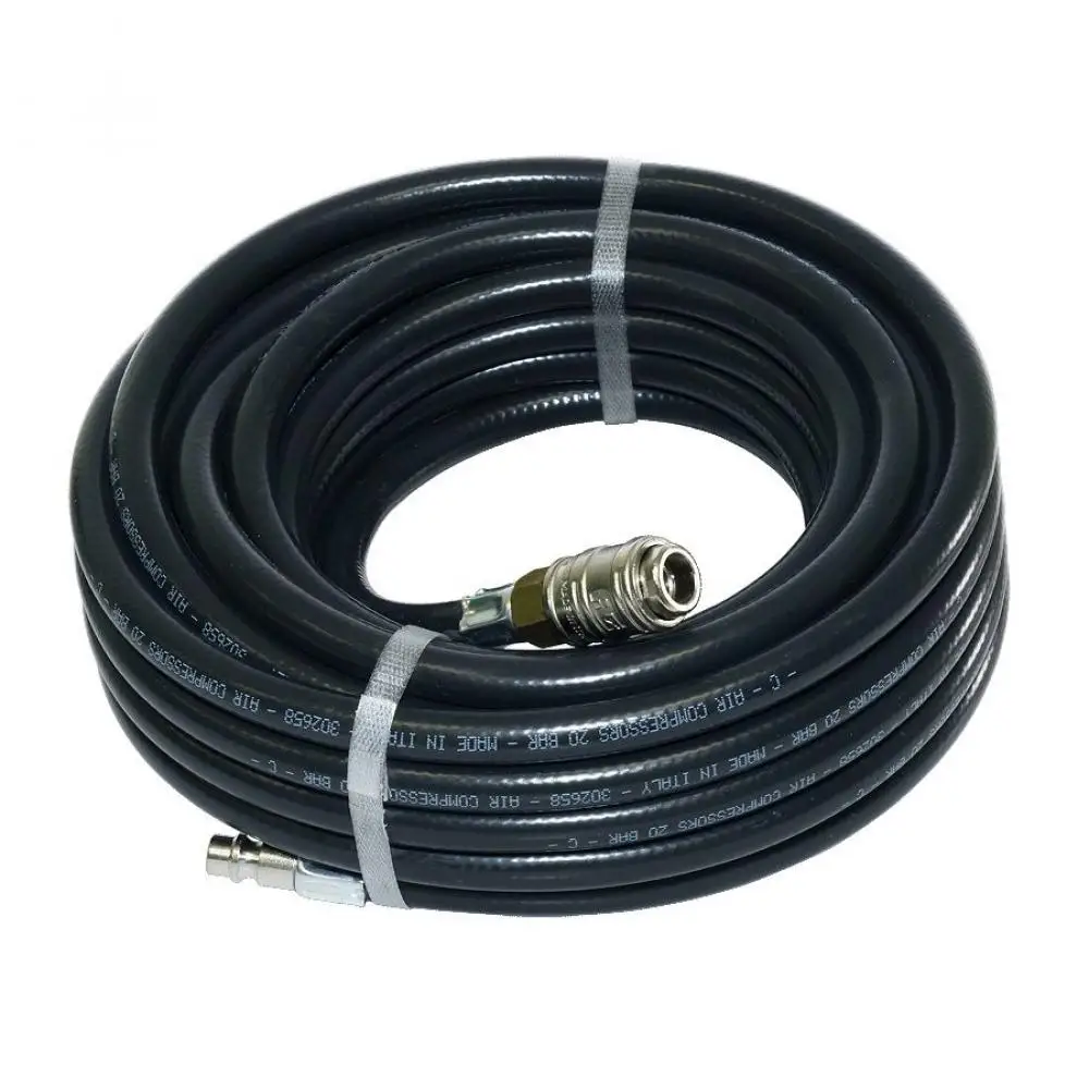 Длина шланга для компрессора. Skiper 20 м, ф 6/8 мм. 0 напорный. Шланг с фитингами парт. Длина шланга для компрессора.