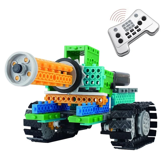 US $31.88 237Pcs RC Tank Robot Building Block 4 in 1 DIY Robot Blocks Model Creative Science Learning Educati