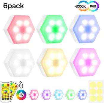 

Quantum Lamp RGB LED Night Lamp Touch Sensitive Lighting Hexagonal Lamps Night Light Sticker Creative Decoration Wall Lampara