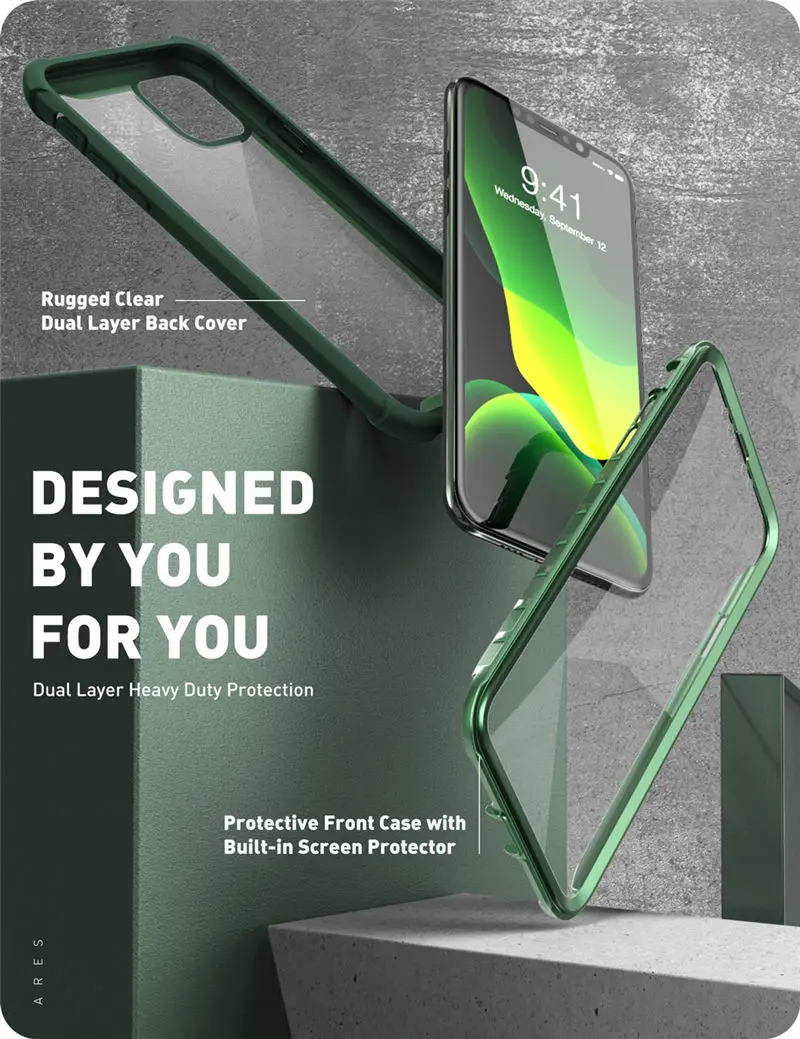 I-BLASON для iPhone 11 Pro Max чехол 6,"( выпуск) Ares полный корпус Прочный Прозрачный бампер крышка со встроенной защитной пленкой