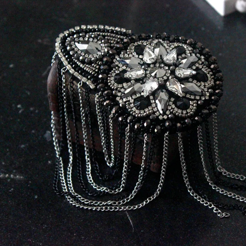 1 пара ручной работы Наплечные Значки для доски одежда Epaulet Epaulette рубашка костюм Наплечная брошь с кисточкой сценические ювелирные изделия аксессуары