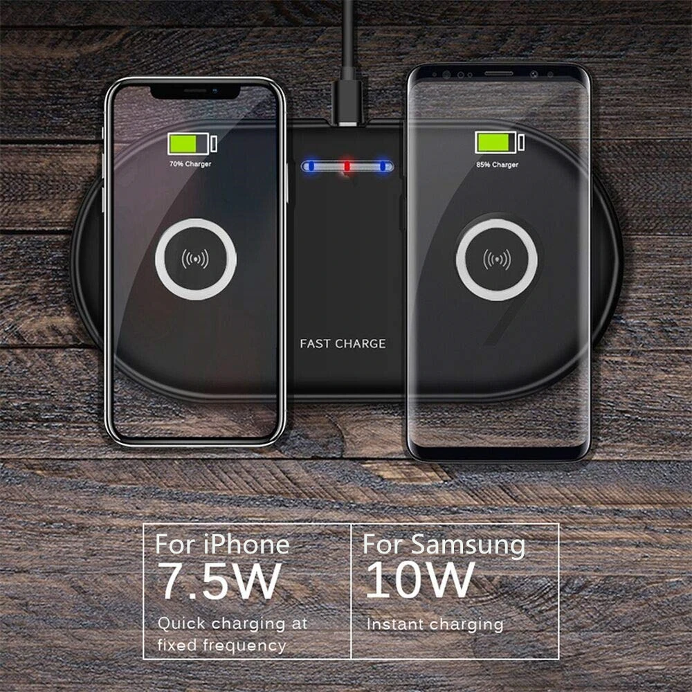 DCAE 20 Вт Qi Беспроводное зарядное устройство для iPhone 11 Pro 8 X XR XS 2 в 1 10 Вт двойная Быстрая зарядка для Airpods samsung S10 S9 Note 10 9