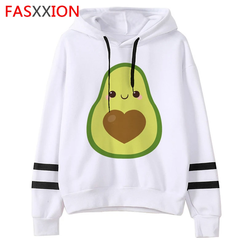 Kawaii авокадо Забавный мультфильм толстовки для женщин Harajuku Ullzang Графический Vegan кофты 90s милый корейский стиль с капюшоном Женский - Цвет: 10508