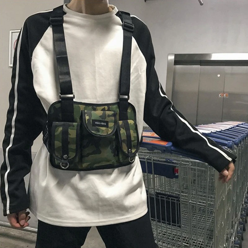 

Kanye West Chest Rig Bag For Men Hip Hop Streetwear Chest Bag Functional HGUL Sling Bag Military Tactical Soulder Bag Waist Pack
