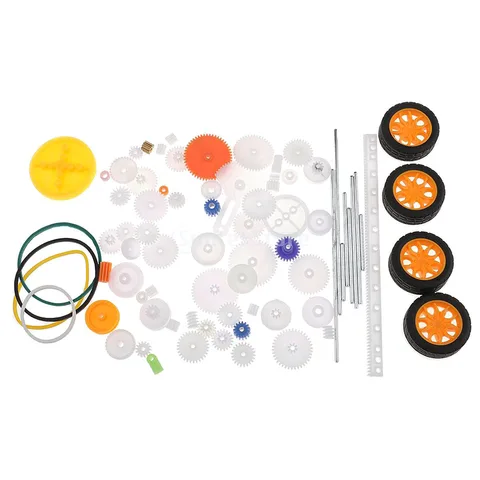 78pcs Bushings Spare DIY Car Gear Set Children Gift Package Wheels Model Robot Toy RC Airplane Small Axles Tires Hobby title=