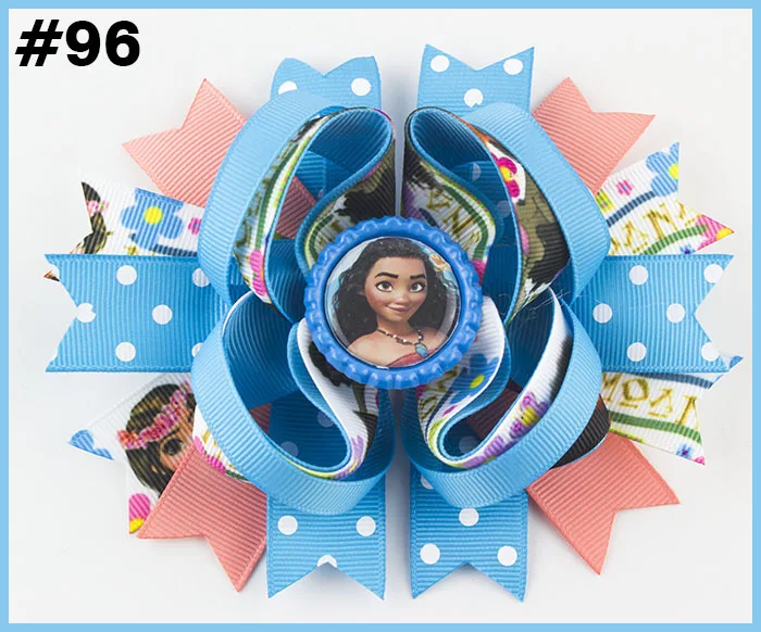 free shipping A.B.C.D.E 500pcs 5.5'' inspired hair bows popular cartoon hair bow with lined clips boutique girl hair bows-B