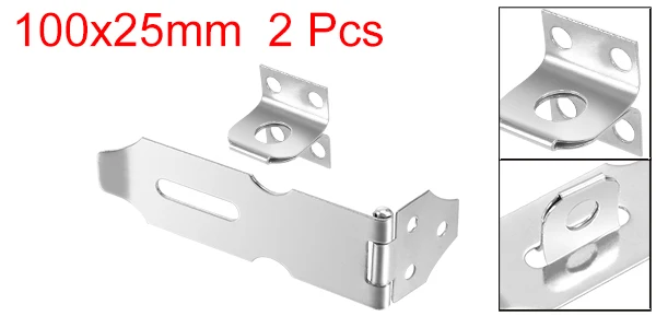 3.9 Inch-2pcs Uxcell 1/2/3/4/5/10/16 шт. Hasp штапельного защелку 100/109/124/135 мм Длина Нержавеющая сталь мебель шкаф для кухонных шкафов - Цвет: 3.9 Inch-2pcs