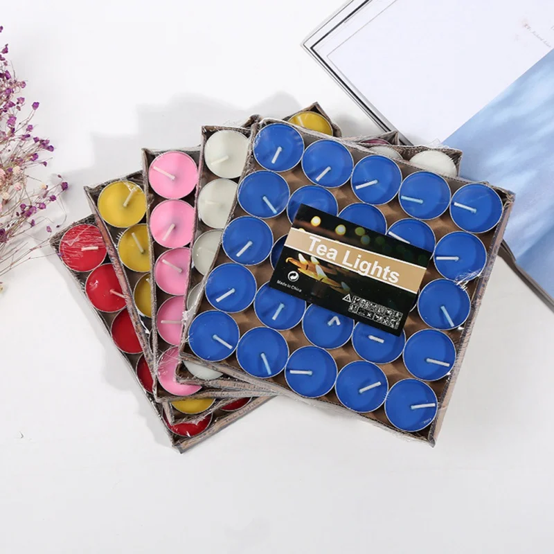 25pcsTea Lights Candle Smokeless Candle Wedding Birthday Candle