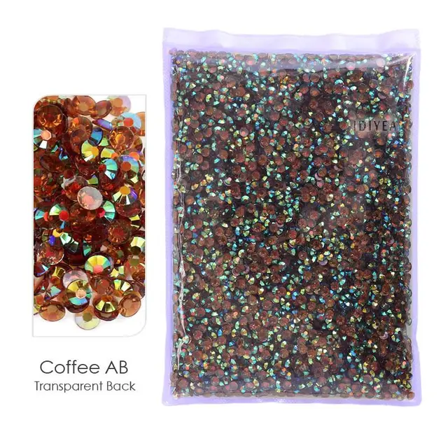 Big Package 2-6mm Mix Sizes Resin Non Hot Fix Rhinestones Bulk Wholesale AB flat back plastic crystals DIY glitters стразы stone TB-Coffee AB