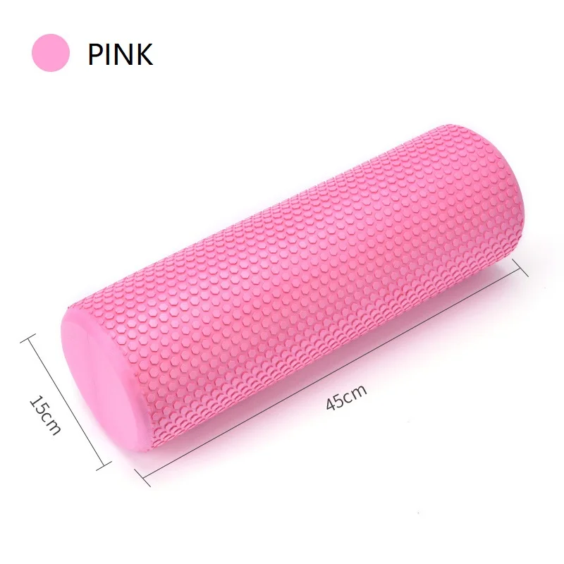 45CM pink 60/45*15 см одноцветная Колонка для йоги EVA Фитнес Пилатес Йога Пена роликовые блоки поезд тренажерный зал массаж сетка точечная терапия физиотерапия упражнения - Цвет: 45CM pink