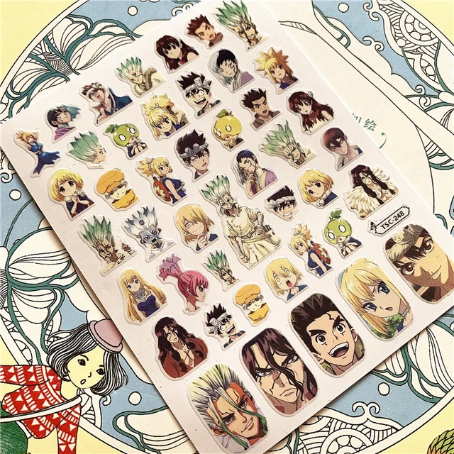 TSC-293 TSC-287 Japanese cartoon anime clown character 3D Back glue Nail Art Stickers Decals Sliders Nail ornament decoration TSC-248