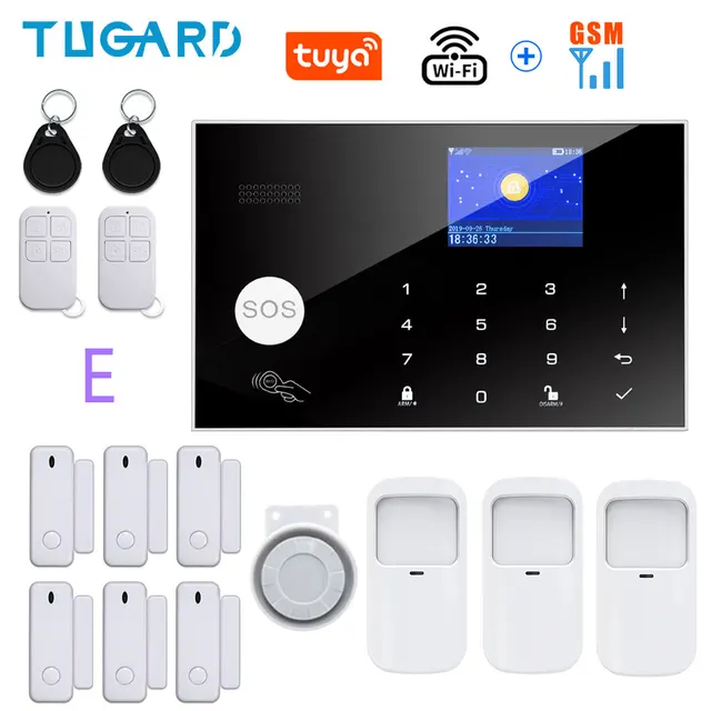 TUGARD G30 Tuya Wifi Gsm Home Burglar Security Alarm System Door Sensor Detector Kit Smart Life Alexa Google Apps Control E