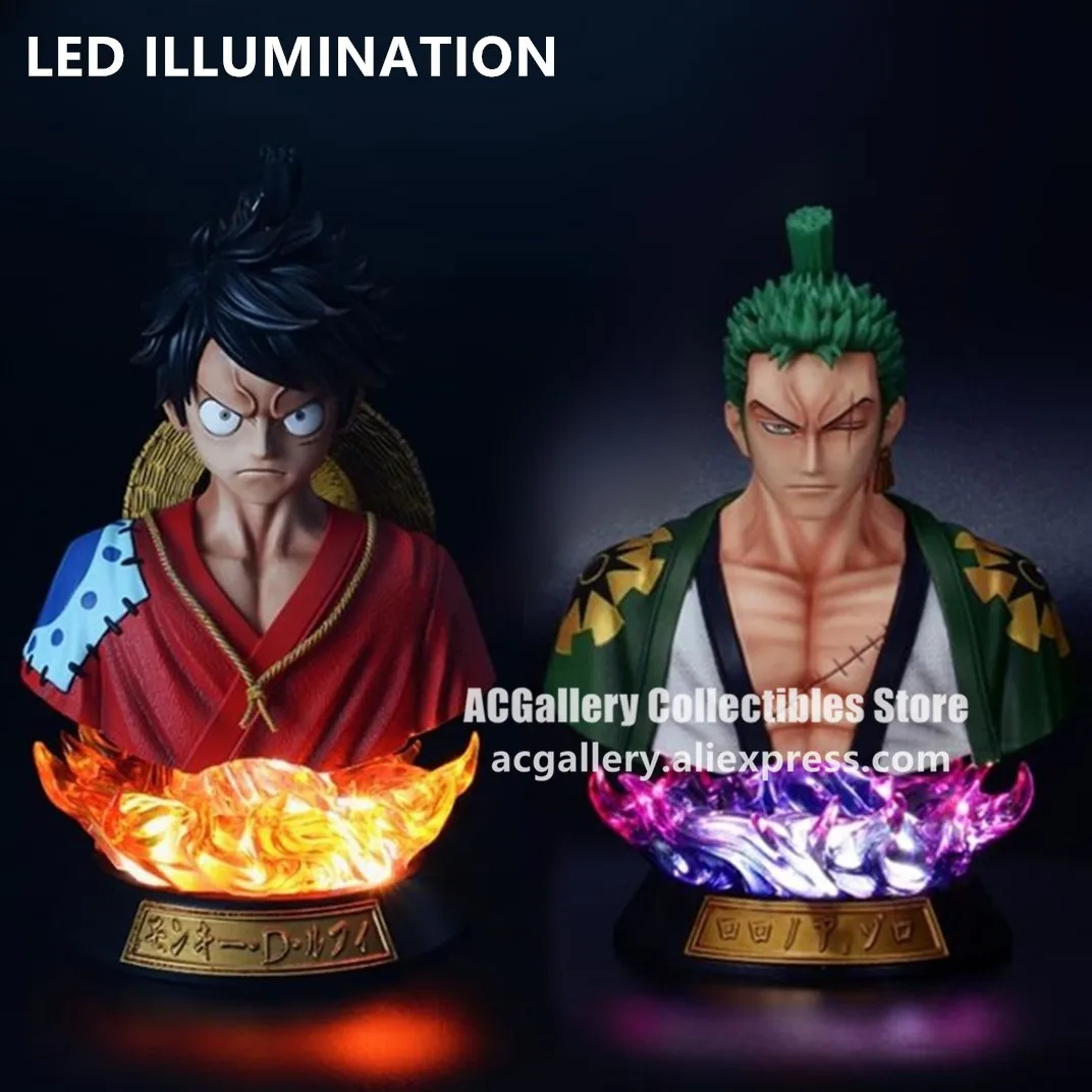 SUPER DEALS! Anime One Piece Figure One Piece Roronoa Zoro Luffy Bust PVC Action Figure Toys