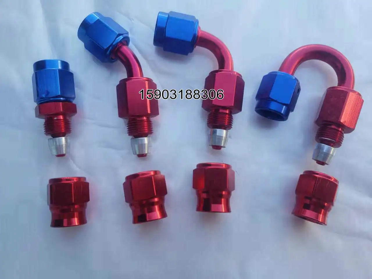 

AN3 Performance Aluminum Straight 45Deg 90Deg 180Deg PTFE Hose Ends Brake AN3 Fittings Adapter