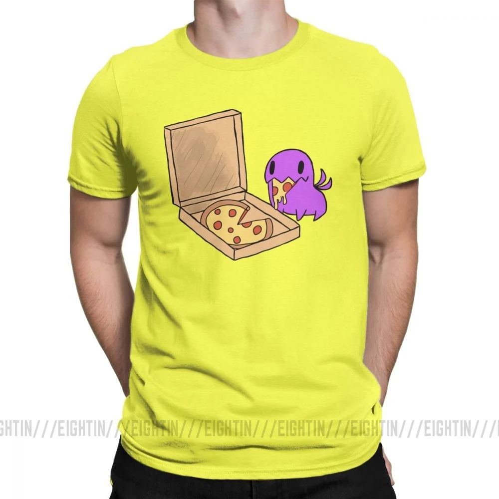 Zerg Love Pizza Carbot, мужские футболки, Аниме игры, Уникальные футболки, короткий рукав, вырез лодочкой, футболка, хлопок, Подарок, Идея, топы - Цвет: Цвет: желтый
