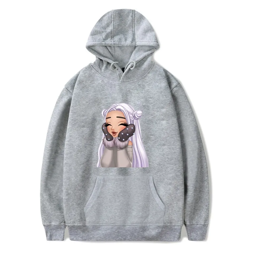 Ariana Толстовка "Гранде" Толстовка Опасная Женщина Тур хип хоп толстовка с капюшоном женская одежда Harajuku толстовки для девочек - Цвет: Grey3