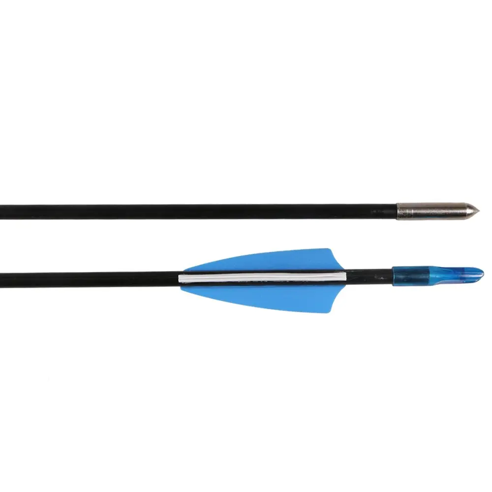Archery Fiberglass Arrows 31inch Hunting Target Arrows for Recurve Bow Traditional Longbow with Fixed Arrows Tips