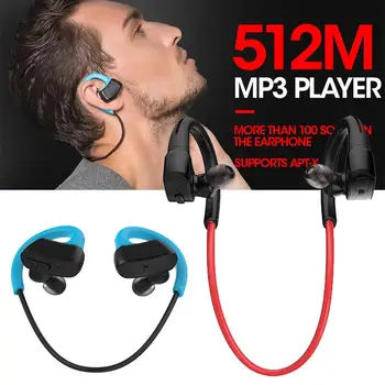 

Waterproof Sport Earphone Noise Cancelling Bluetooth Stereo Headsets MP3 Music Player Bulit in 512M Memory For Sport Gym Runing