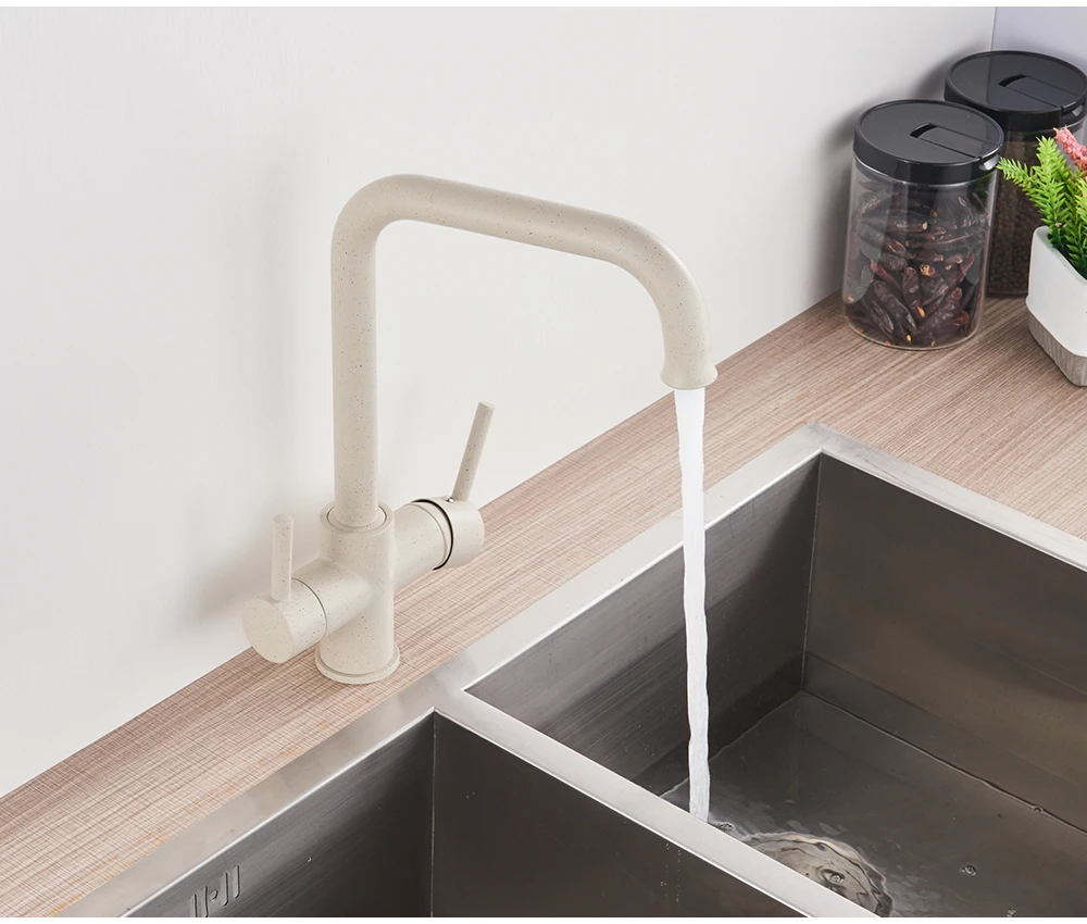 smart faucets POIQIHY Water Filter Tap Kitchen Faucets Brass Mixer Drinking Kitchen Purify Faucet Kitchen Sink Tap Water Tap Crane For Kitchen pantry cabinet