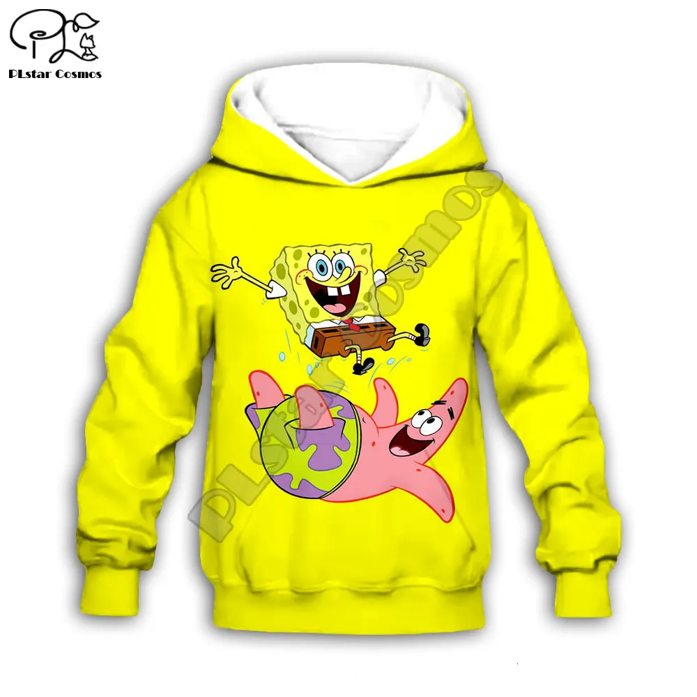 

Kids 3D Hoodies/shorts/pant/tshirt anime cute Sponge Print zipper coat Boy Girl cartoon bob Sweatshirt kawaii Patrick star Hoody