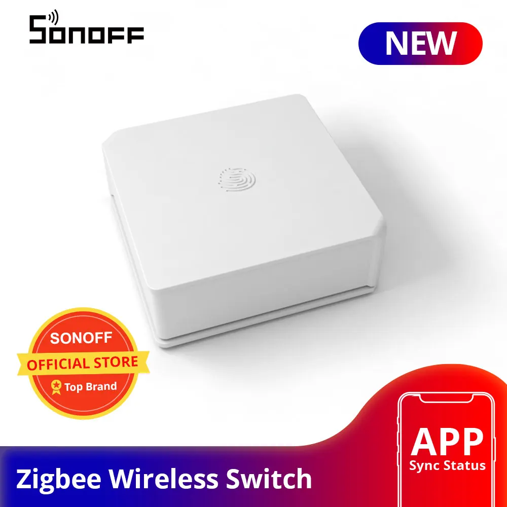 Беспроводной коммутатор SONOFF SNZB-01 Zigbee для умного дома уведомление о низком заряде