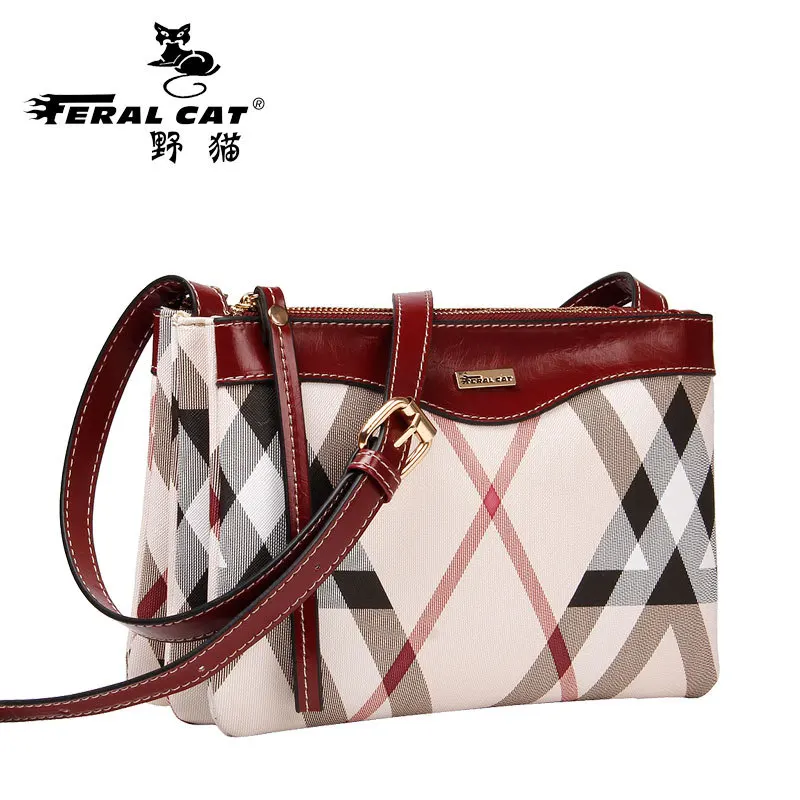 

FERAL CAT New Female Package Shoulder Messenger Bag Packages Women Handbags High Quality