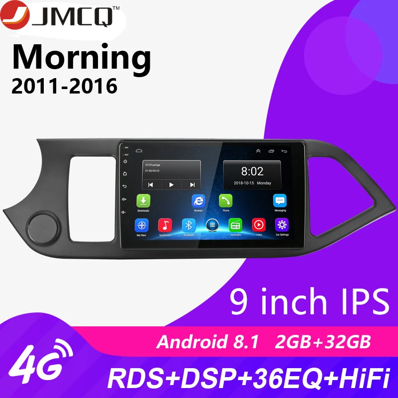 Android 8,1 2G+ 32G " 2Din автомобильный Радио Мультимедиа Видео плеер для 2011- KIA PICANTO Morning gps навигация головное устройство RDS DSP
