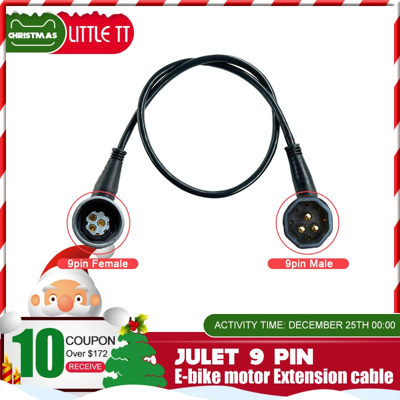 9 Pin Julet Wheel Hub Motor Cable 60cm EBike Extension Female To Male Connector For Electric bike Accessories | Спорт и развлечения