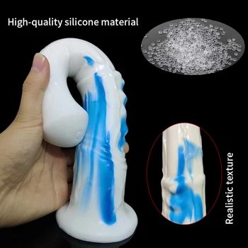 YOCY Realistic Horse Dildo Long Stimulator Aniaml Fake Penis Silicone Colorful Butt Plug Sucker Dildos Couples Toys Masturbation 2