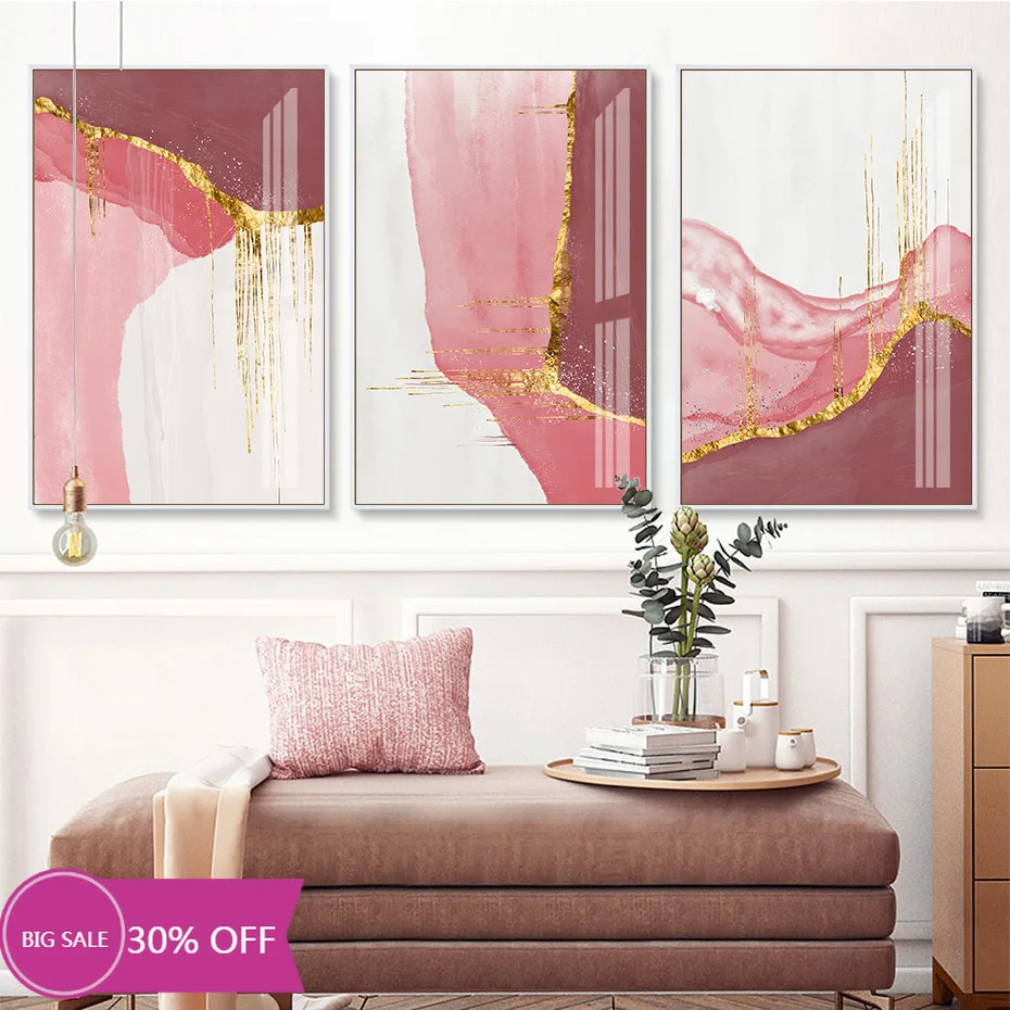 Christmas Decoration Halloween Canvas Painting Pink Poster Wall Art Print Picture Living Room Home | Дом и сад