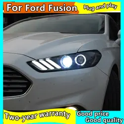 Автомобильный Стайлинг для Ford Fusion фар 2013-2017 Mondeo DRL Mustang Дизайн Hid динамический сигнал Bi Xenon светодиодный луч аксессуары