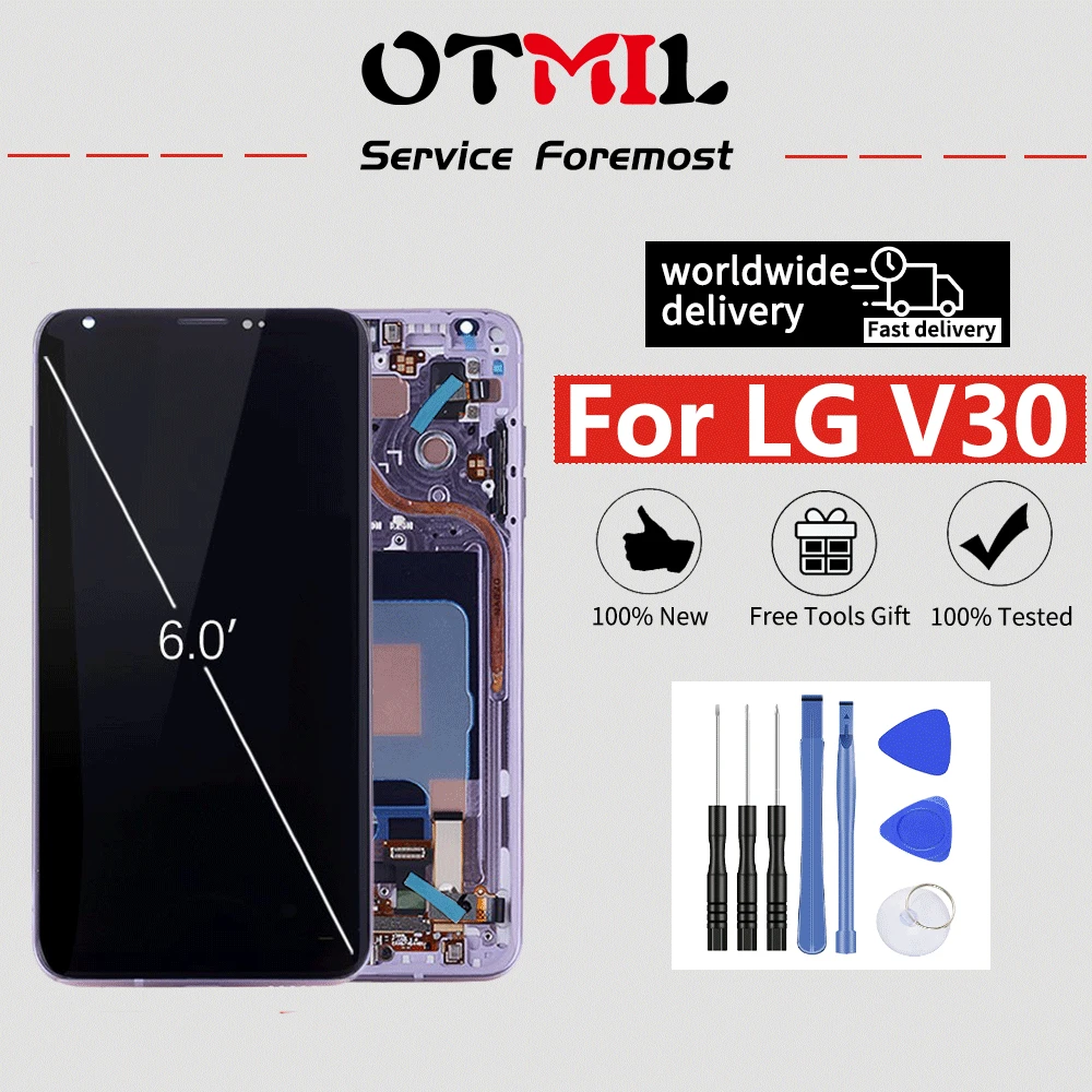 6 0 &quotOTMIL AMOLED для LG V30 ЖК-дисплей сенсорный экран с рамкой дигитайзер сборка