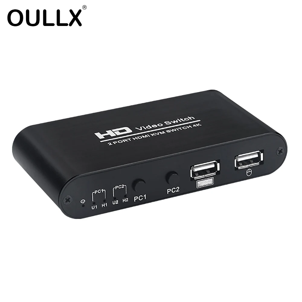 OULLX HD 4K HDMI USB KVM переключатель ПК обмен клавиатура мышь Горячий Ключ разъем